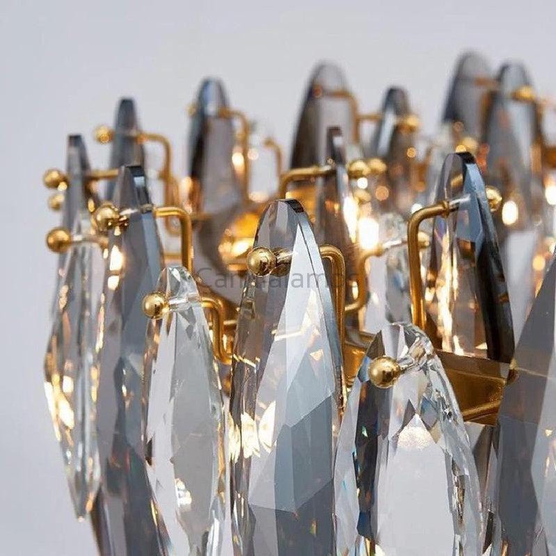 Denise Modern Round Smoke Crystal Chandelier - Camilalamps - ILM0420