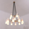 2 - Tier White Porcelain Round Chandelier - Camilalamps - CA - C - 14