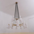 2 - Tier White Porcelain Round Chandelier - Camilalamps - CA - C - 14