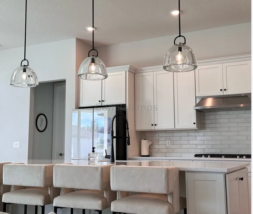 Fulcram Modern Dome Crystal Pendant Light