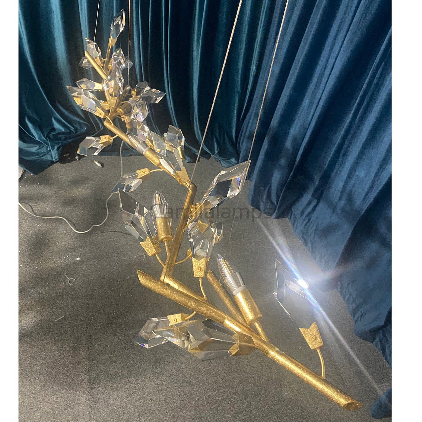 21026L3 72" Linear Crystal chandelier - Camilalamps - CA - K1036