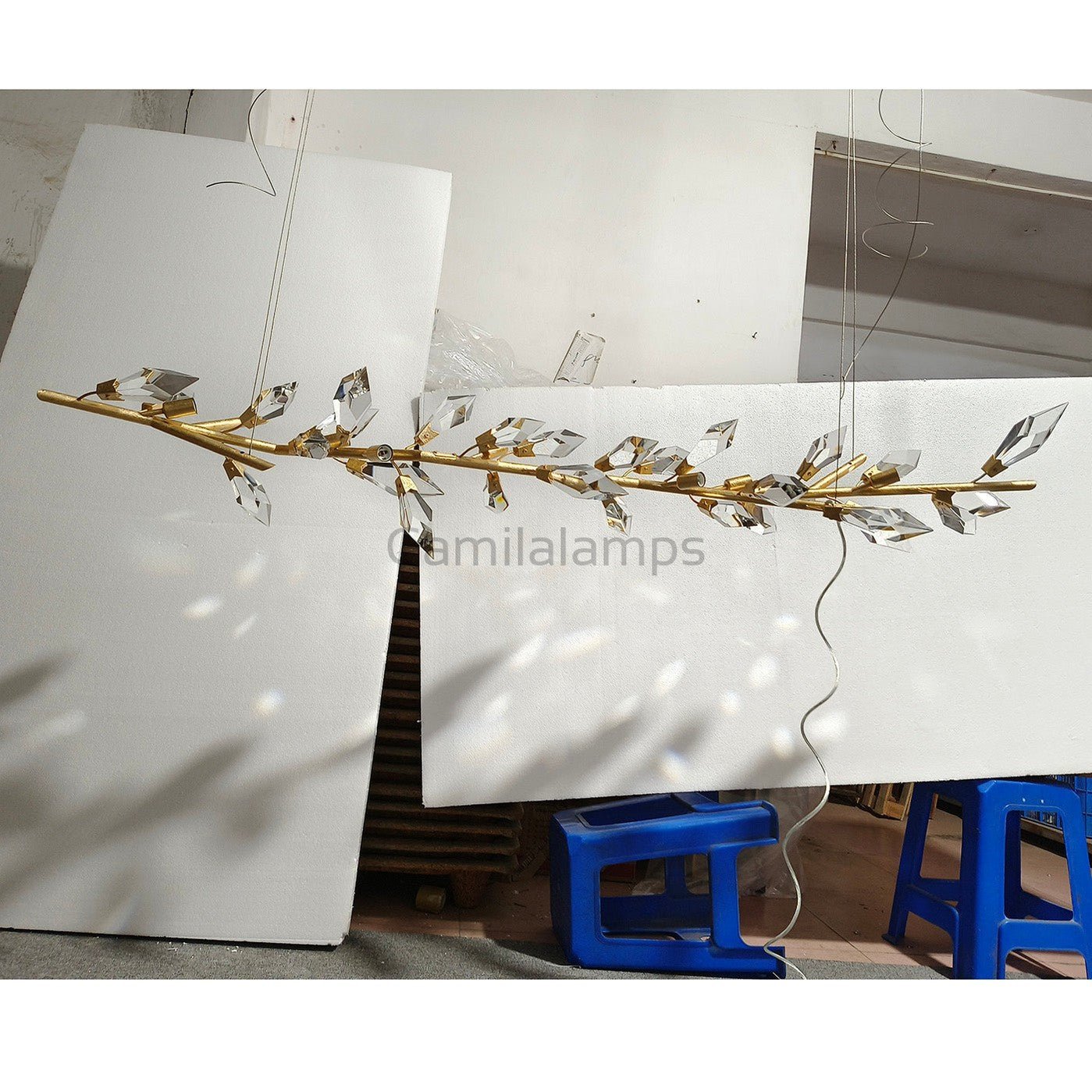 21026L3 72" Linear Crystal chandelier - Camilalamps - Ca-1K1036