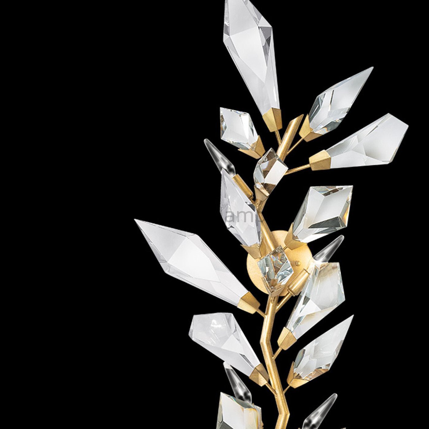 21026W3 58" Gold&Silver Crystal Sconce - Camilalamps - CA - K1050