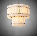 Sun Marcus Alabaster Round Tiered Chandelier - Camilalamps - CA - Sun - RTC02
