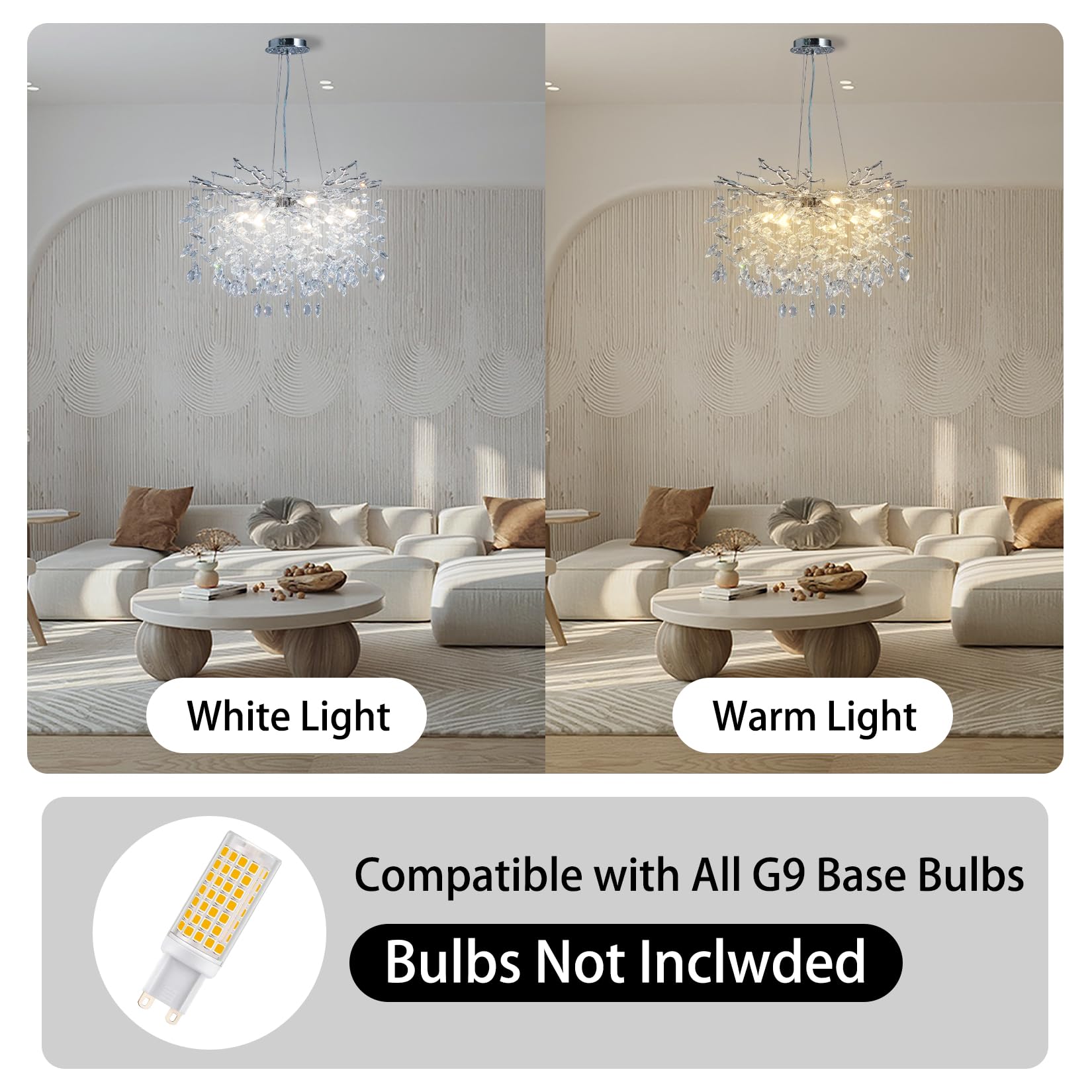 60" Modern Gold Crystal Tree Branch Chandelier, 16 - Light Rectangular Chandeliers for Dining Room, Kitchen Island, Living Room, Luxury K9 Crystal Raindrop Light Fixture - Camilalamps - B0FC6PCBZ1