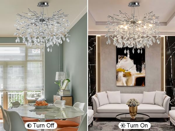 60" Modern Gold Crystal Tree Branch Chandelier, 16 - Light Rectangular Chandeliers for Dining Room, Kitchen Island, Living Room, Luxury K9 Crystal Raindrop Light Fixture - Camilalamps - B0FC6PCBZ1