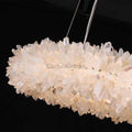 24 - 47 Inch Round Clear Geode Quartz Crystal Ring Modern Chandelier for Living Room - Camilalamps - CA - 47 - 1041 - 002