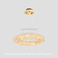 24 - 47 Inch Round Clear Geode Quartz Crystal Ring Modern Chandelier for Living Room - Camilalamps - CA - 47 - 1041 - 005