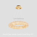 24 - 47 Inch Round Clear Geode Quartz Crystal Ring Modern Chandelier for Living Room - Camilalamps - Ca-147-11041-1005