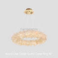 24 - 47 Inch Round Clear Geode Quartz Crystal Ring Modern Chandelier for Living Room - Camilalamps - CA - 47 - 1041 - 005