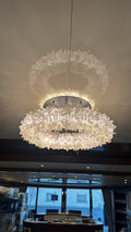 24 - 47 Inch Round Clear Geode Quartz Crystal Ring Modern Chandelier for Living Room - Camilalamps - CA - 47 - 1041 - 002
