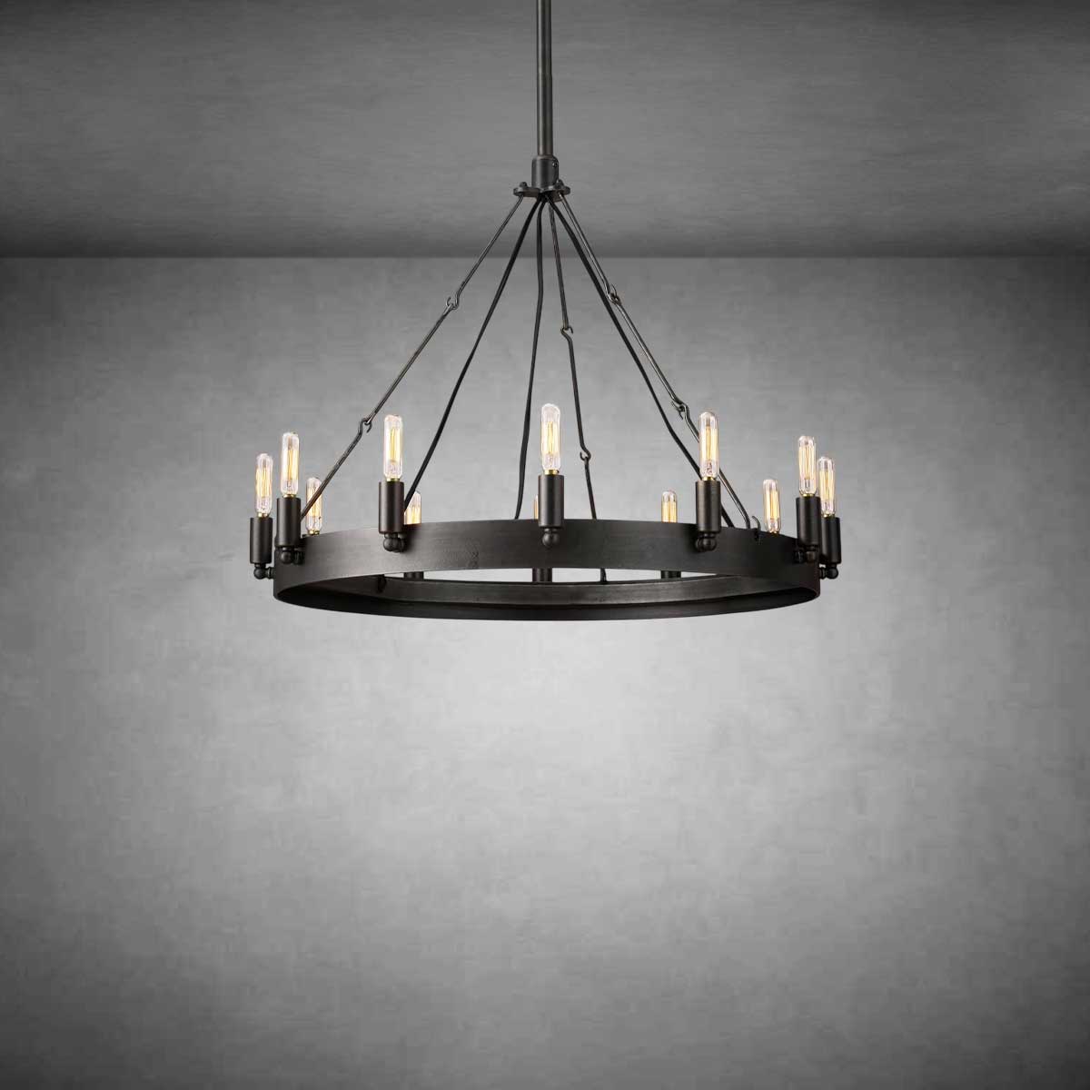 Coviro Round Outdoor Chandelier - Camilalamps - CA-CH2559