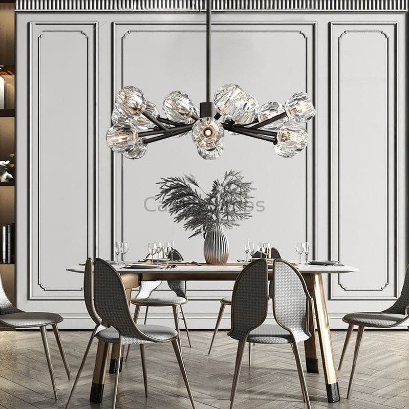 Camila Bille Cristal Round Chandelier 36" - Camilalamps - CA - Boule - 081 - 002