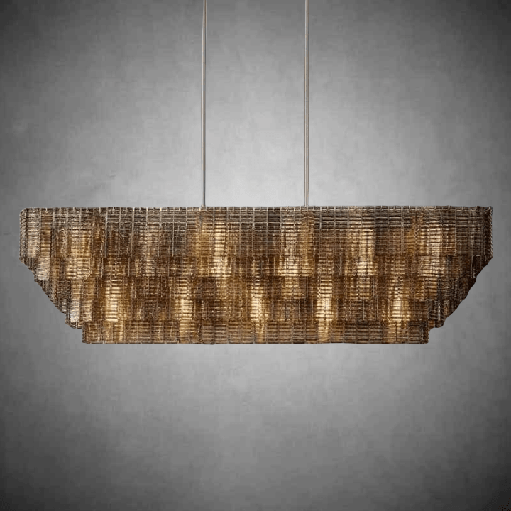 Sirena Smoke Rectangle Chandelier 77" - Camilalamps - CA-VI2023-C1357