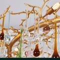 Avis Colorful Crystal Raindrop Branch Chandelier - Camilalamps - ILM0557