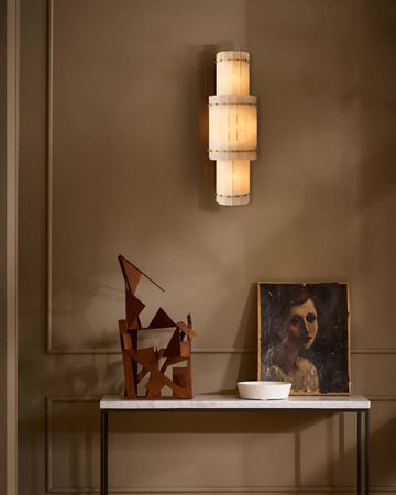 Marcus Alabaster Grand Round Sconce