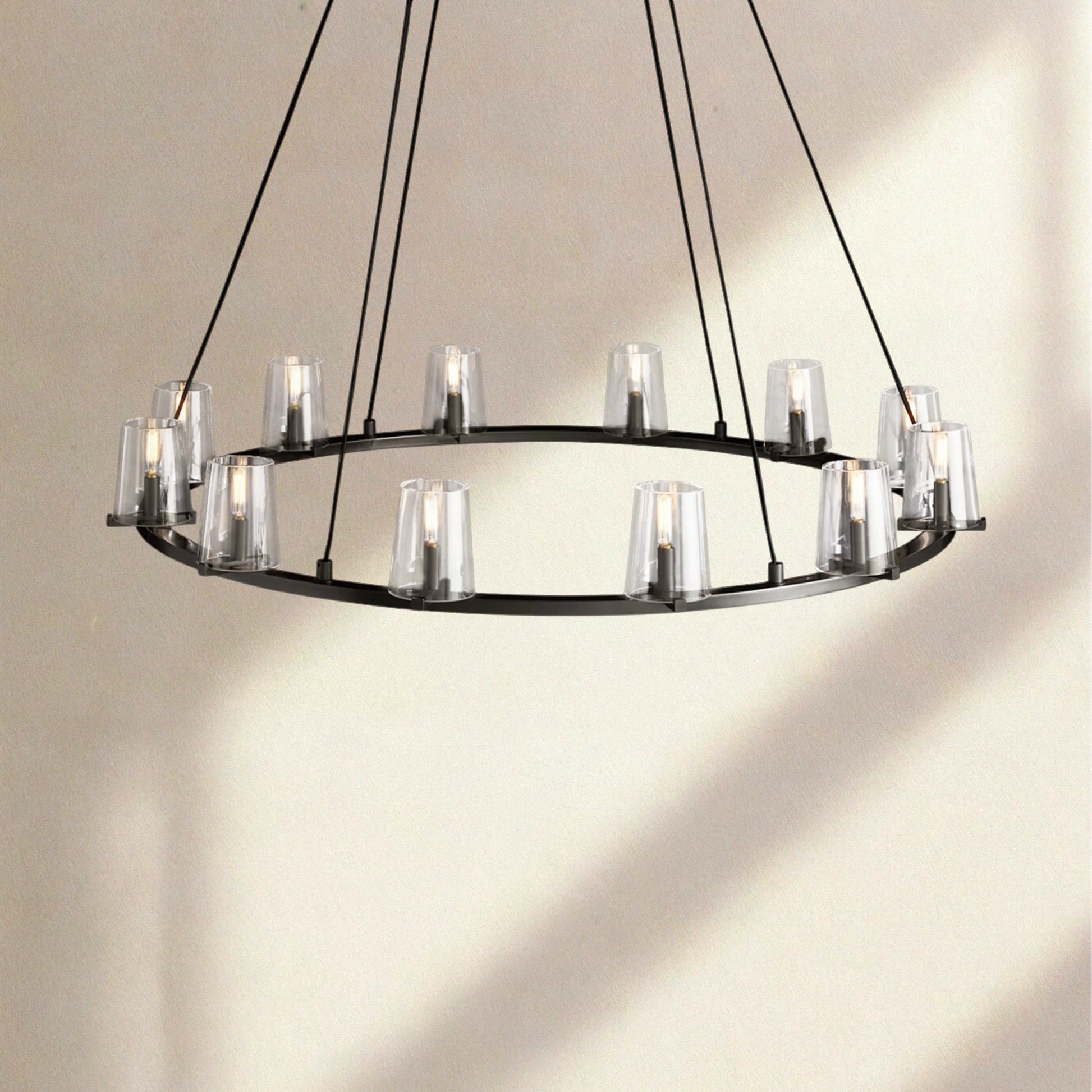 Pauillac Clear Glass Round Chandelier - Camilalamps - EDC-5