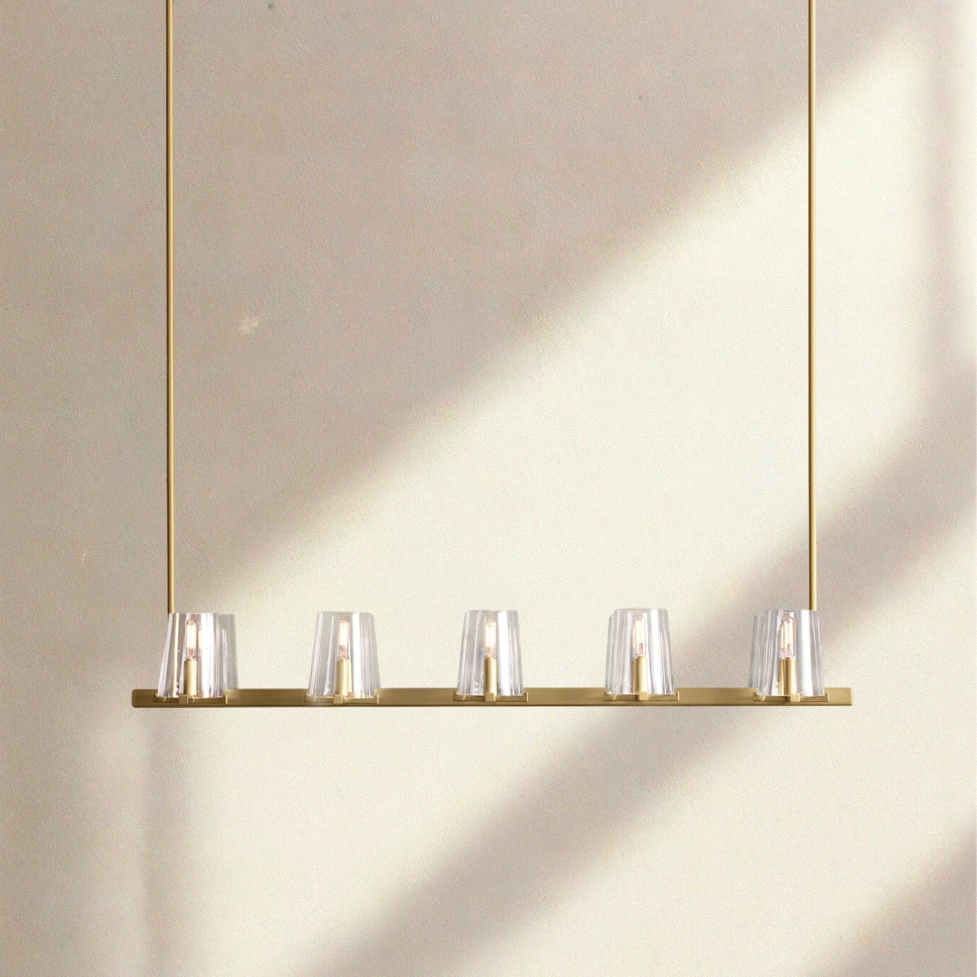 Paricia Glass Linear Chandelier 49", 60” - Camilalamps - CAM1583