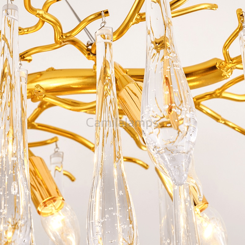 Agnes Aluminum Branch Crystal Chandelier - Camilalamps - ILM0597