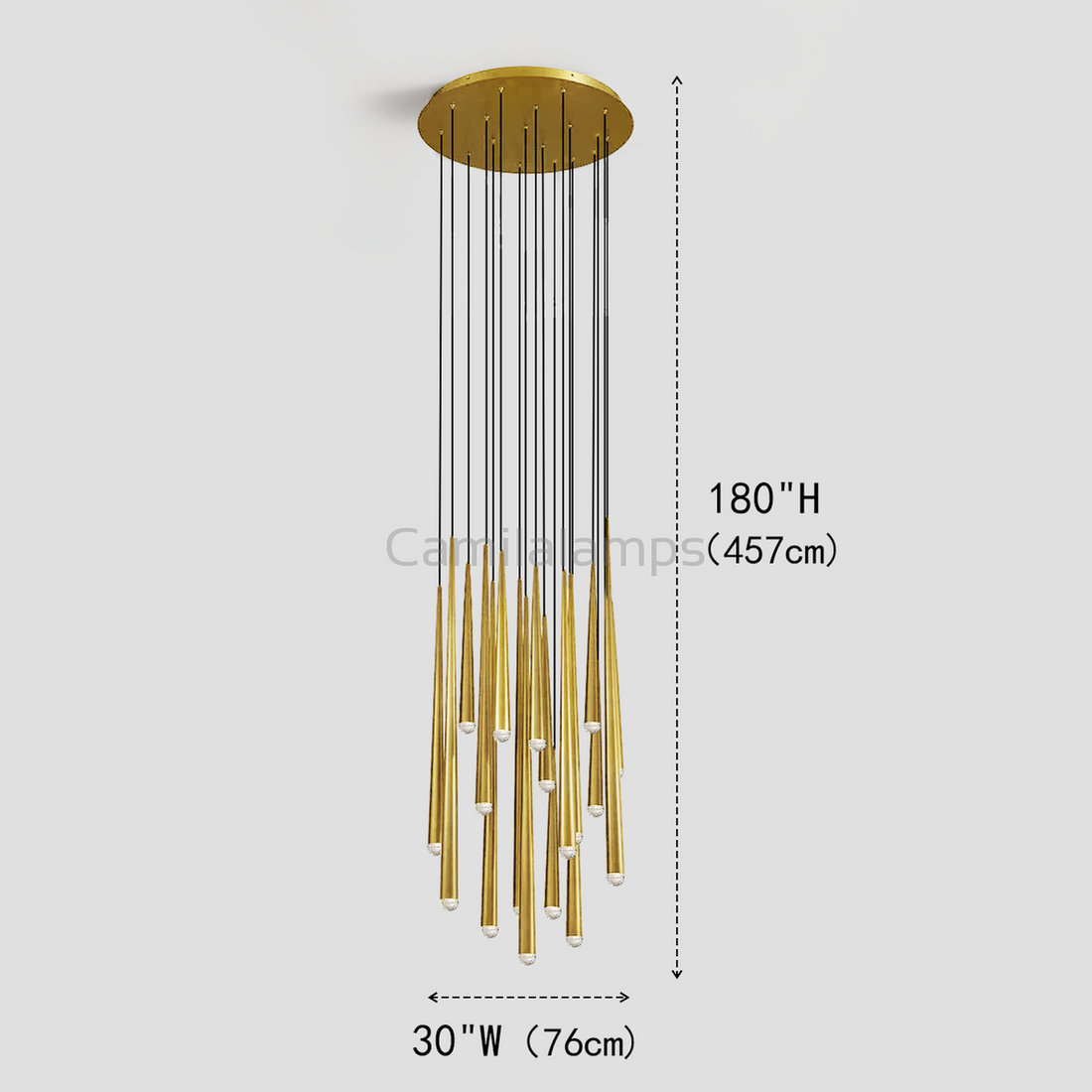 Alren Round Tubular Pendant Chandelier