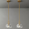 7 - inch Glass Brass Pendant Light with Adjustable Height – 2 Pack - Camilalamps - CA-B0FHV9CDJX