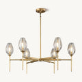 Modern Crystal Chandelier 10 Lights Brass 65in Gold Rectangle K9 Pendant Light - Camilalamps - CA-B0DNYR2879