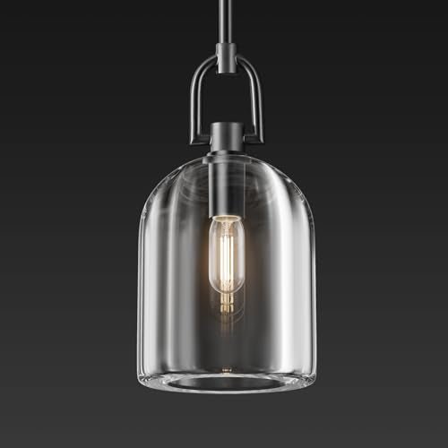 Black Crystal Modern Pendant Light with Adjustable 78‑Inch Height - Camilalamps - CA-B0FDPHPR9G