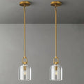 7 - inch Glass Brass Pendant Light with Adjustable Height – 2 Pack - Camilalamps - CA-B0FHV9CDJX
