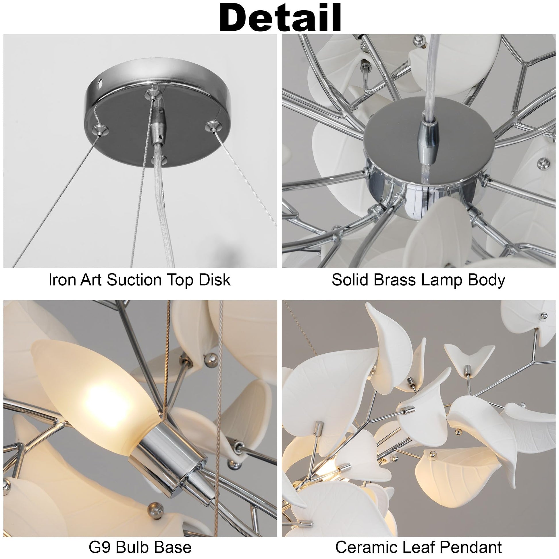 31.5" Silver Tree Branches Chandelier, Ceramic Ginkgo Leaf Chandelier, 6 - Light Modern Round Chandeliers Hanging Lighting Fixtures for Dining Room, Living Room Over Table, Kitchen, Foyer, Bedroom - Camilalamps - B0FFT4CNG8