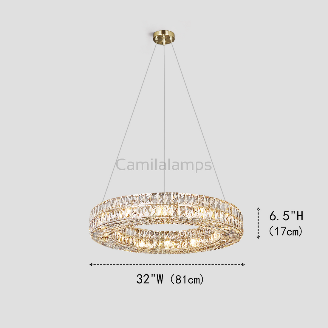 Aster Halo Crystal Ring Chandelier