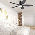 Indoor/Outdoor Recessed Black Ceiling Fan Light - Camilalamps - CA - 48IN - 48CB
