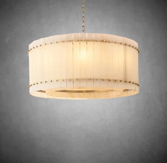 Sun Marcus Alabaster Round Chandelier - Camilalamps - CA - Sun - AAA4