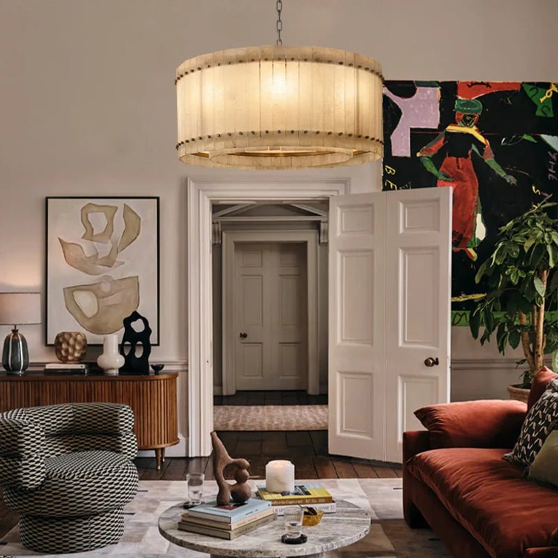 Marcus Alabaster Round Chandelier - Camilalamps - CA - RH - CH - 2552645