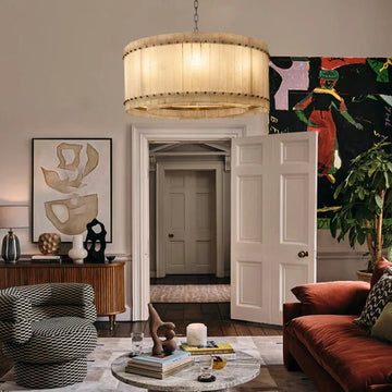 Marcus Alabaster Round Chandelier - Camilalamps - CA - RH - CH - 2552645