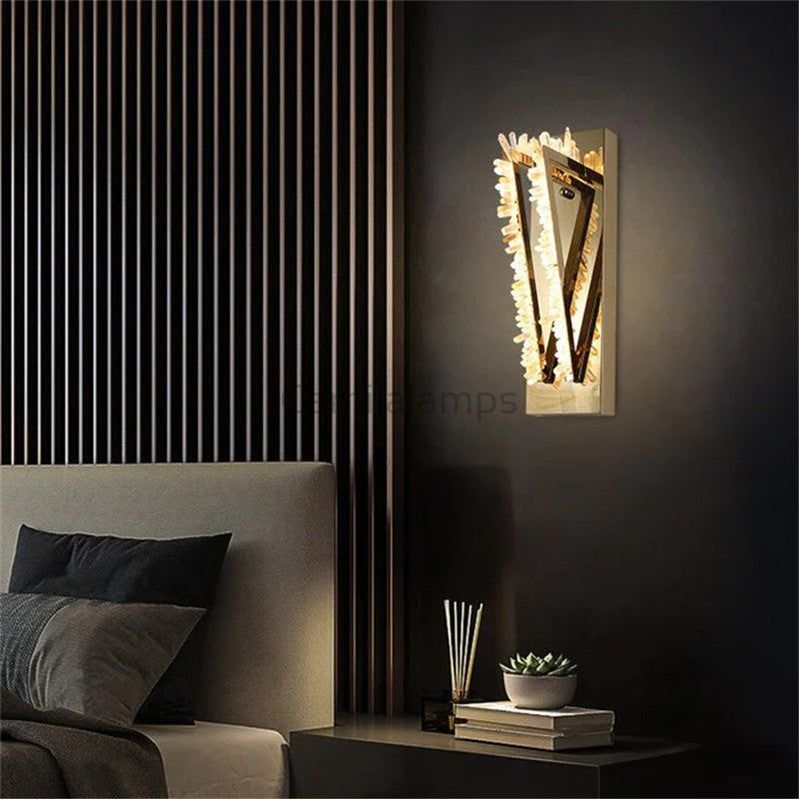 Kevin Turrin Modern Rock Crystal Wall Sconce For Bedroom Wall Sconce Kevinstudiolives   