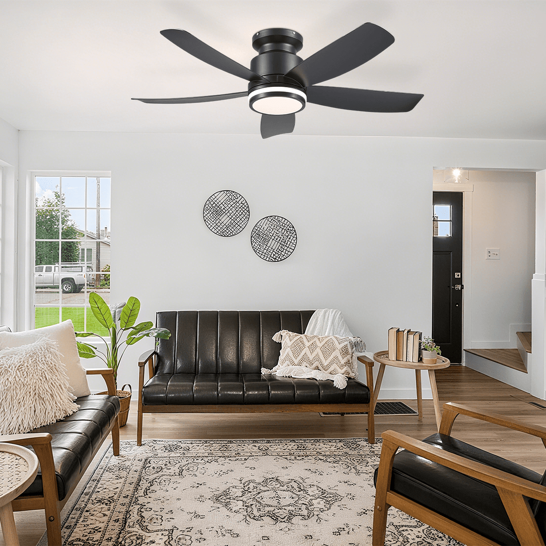 Recessed Remote Control Ceiling Fan Light 41" - Camilalamps - CA - 8233 - 41CB - 5D