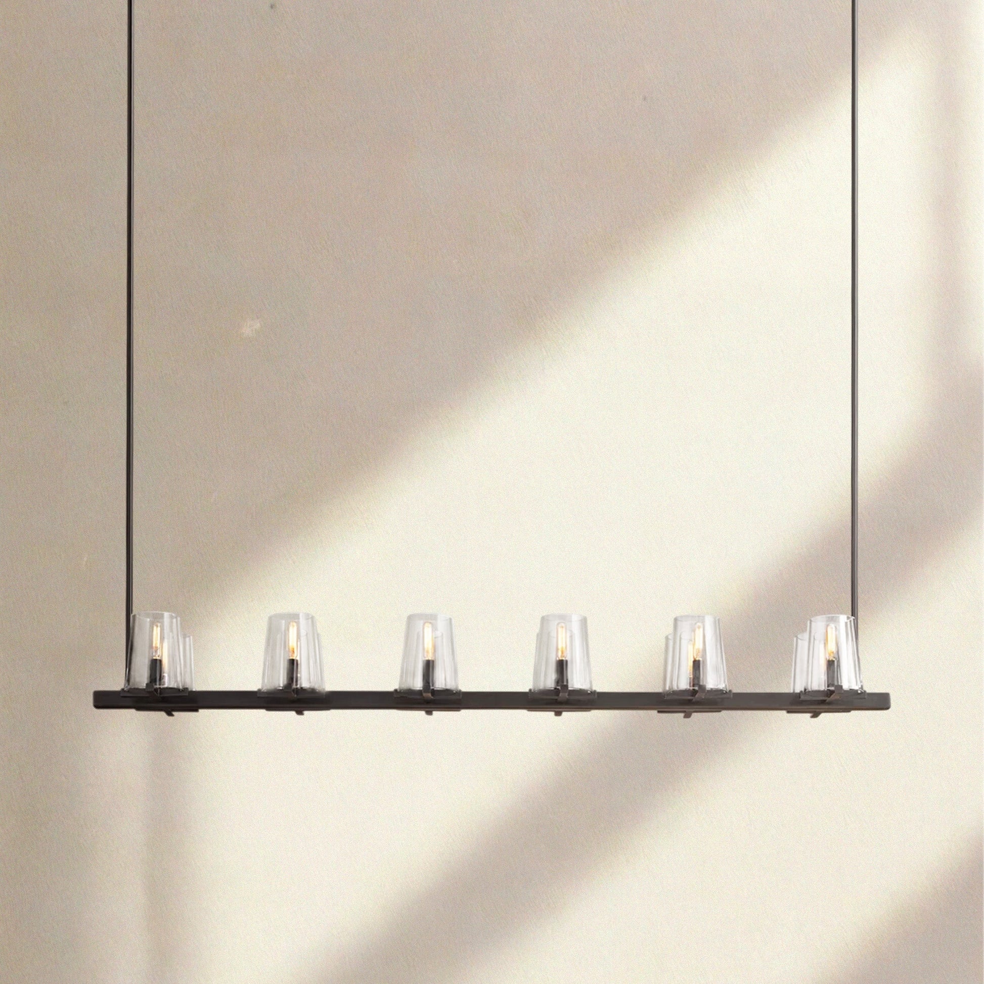 Paricia Glass Linear Chandelier 49", 60” - Camilalamps - CAM1587
