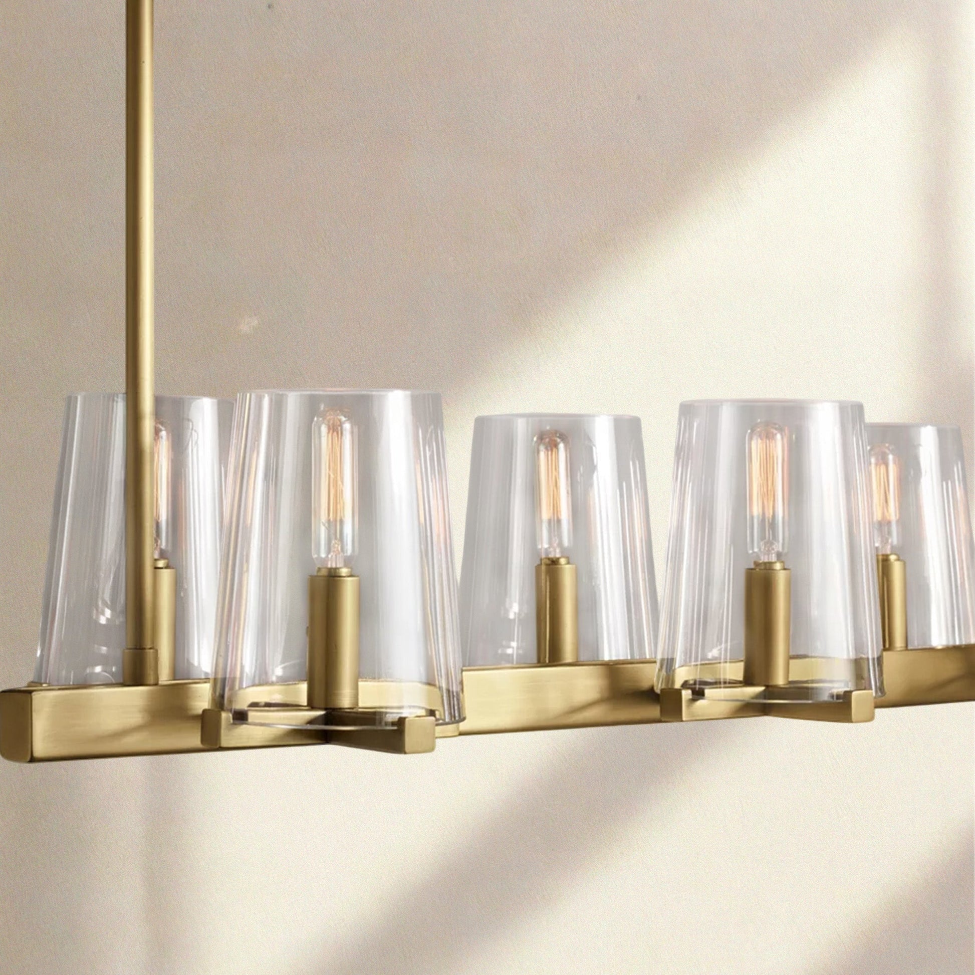 Paricia Glass Linear Chandelier 49", 60” - Camilalamps - CAM1583