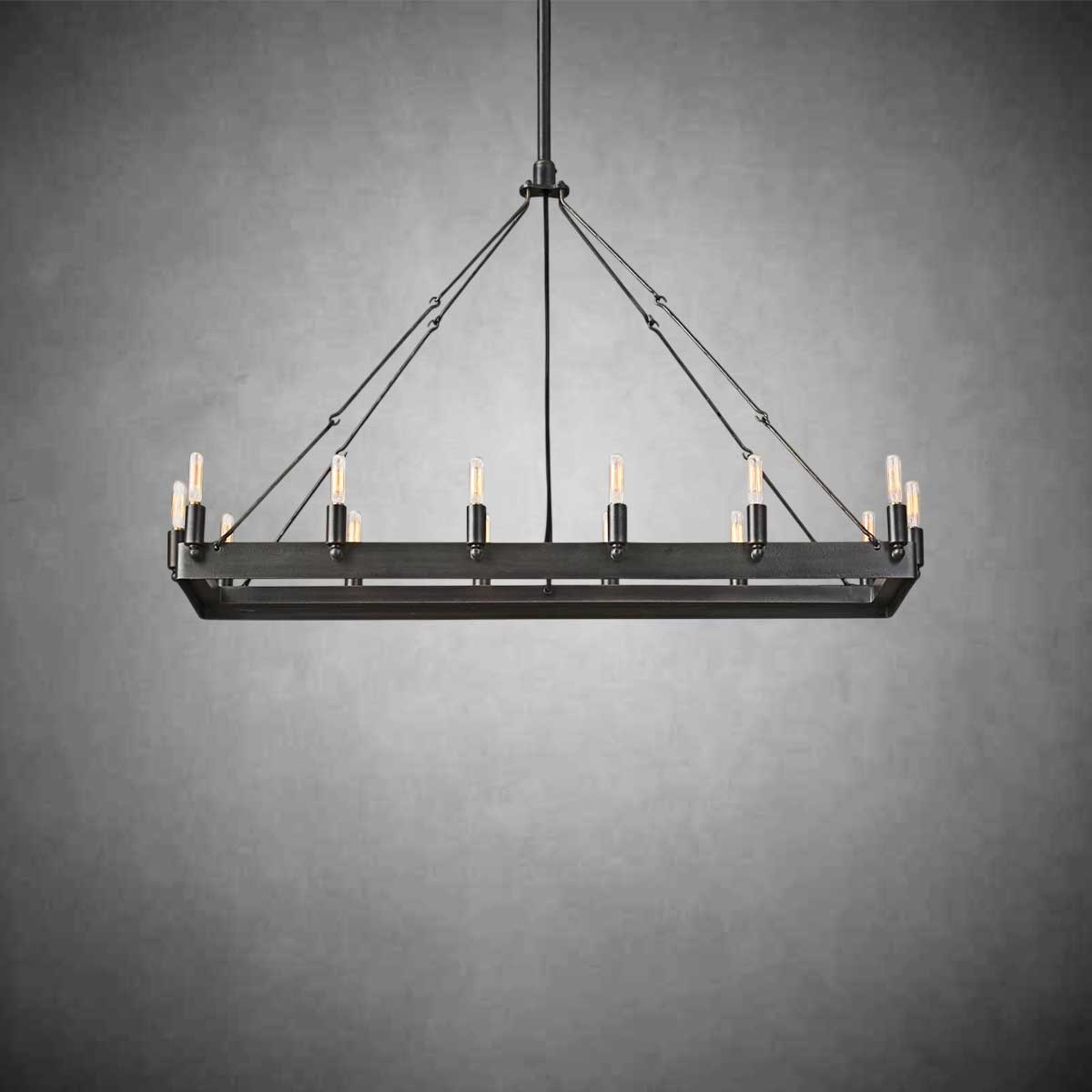 Coviro Rectangular Outdoor Chandelier - Camilalamps - CA-CH2577