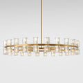 Gold 48‑Inch Wagon Wheel Chandelier with 48 Crystal Lights - Camilalamps - CA-B0DN9CZHJS