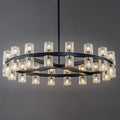 Gold 48‑Inch Wagon Wheel Chandelier with 48 Crystal Lights - Camilalamps - CA-B0DN9CZHJS