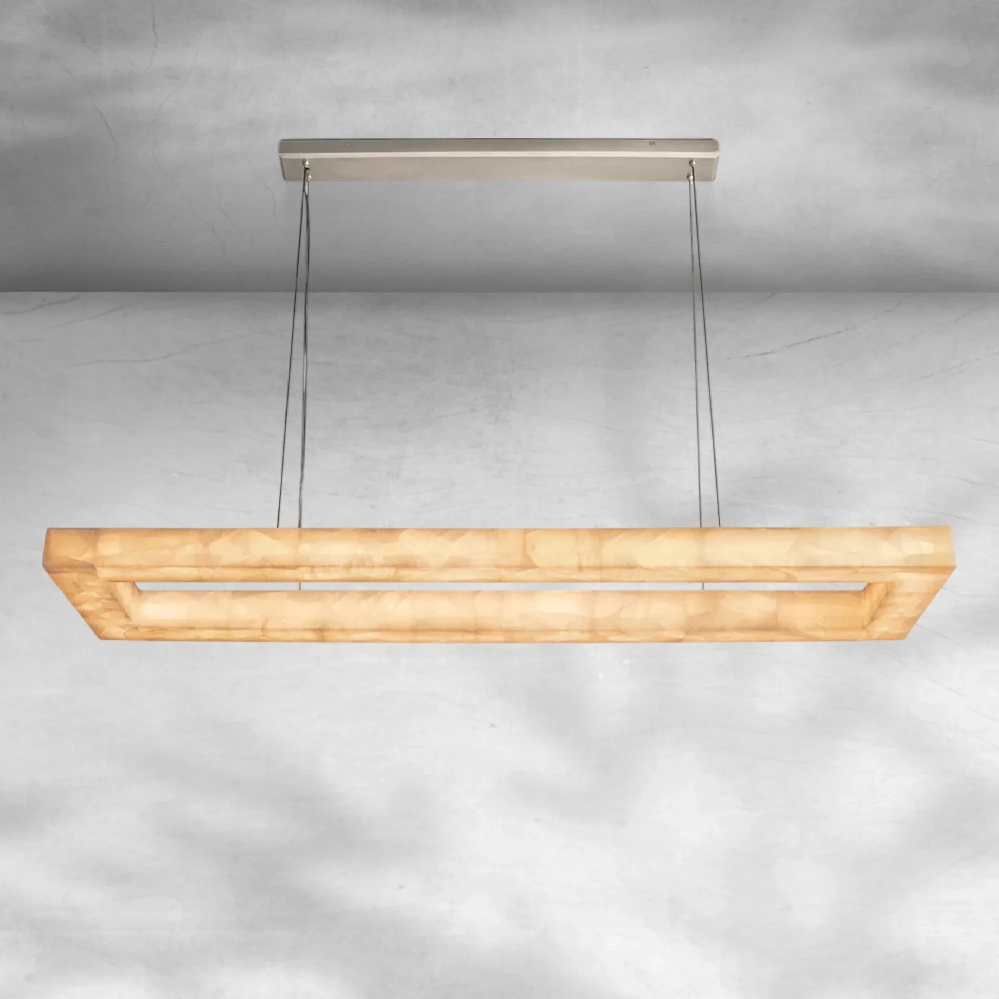 Rivaga Rectangular Calcite Chandelier 54"72" - Camilalamps - CA-DE2023-C0705