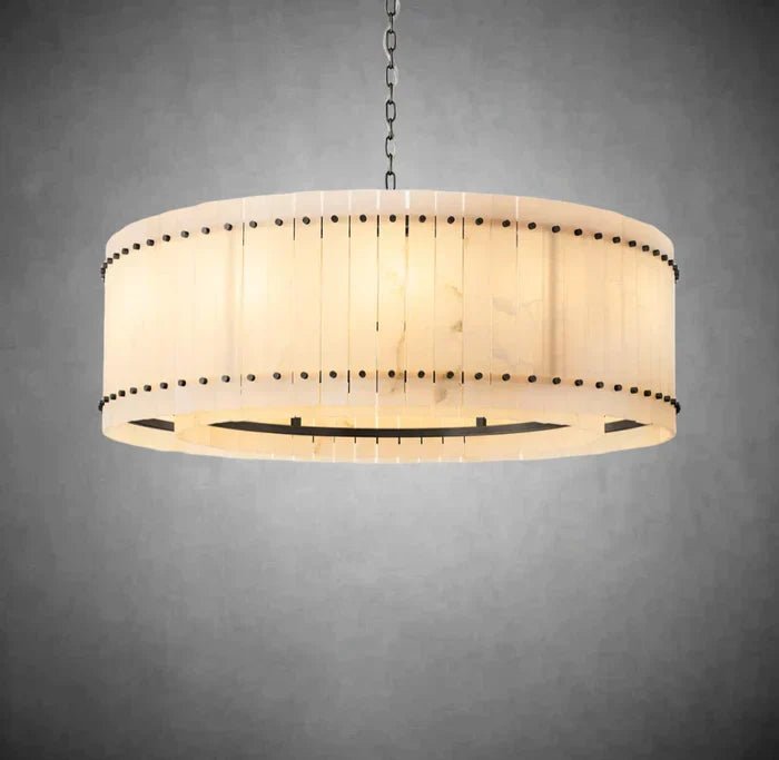 Sun Marcus Alabaster Round Chandelier - Camilalamps - CA - Sun - AAA8