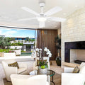 Modern Ceiling Fans with Lights 6 Speeds Reversible Dual Finish Wooden Blades 52