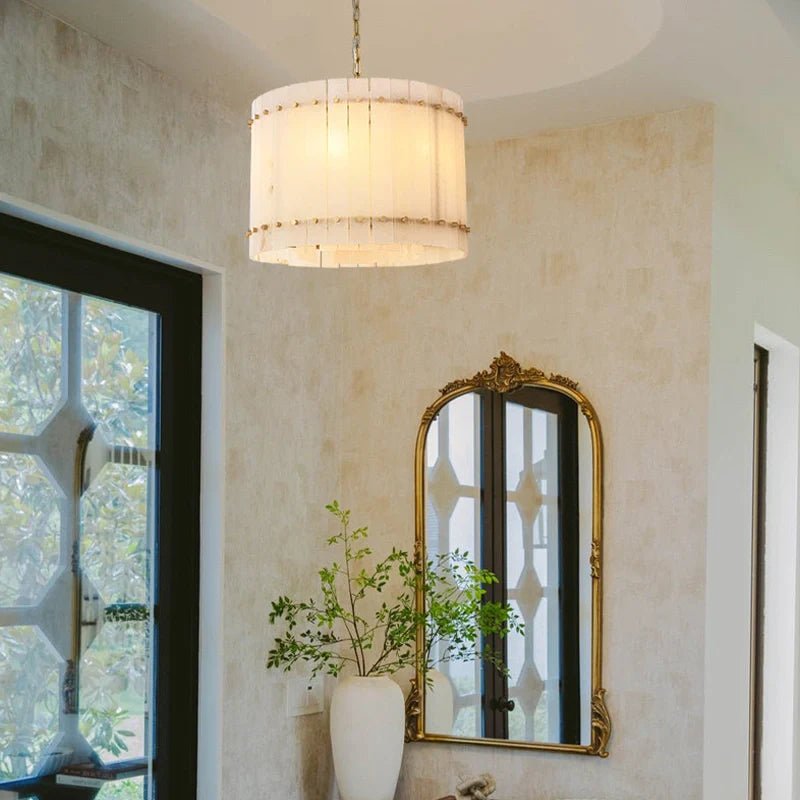 Marcus Alabaster Round Chandelier - Camilalamps - CA - RH - CH - 2552649