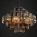 Emila Burnished Brass Chandelier 24''32''42'' - Camilalamps - CA10073