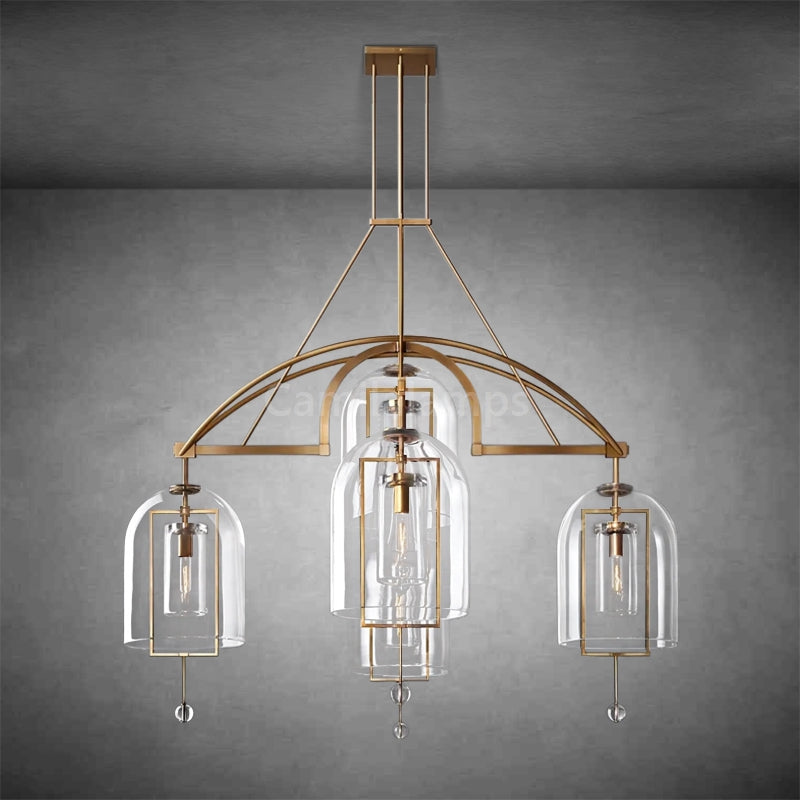 Fulcrun Round Chandelier 73" 5-Lights
