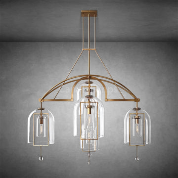 Fulcrun Round Chandelier 73" 5-Lights