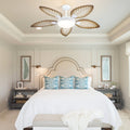 Palm Leaf Ceiling Fans with Lights Tropical Ceiling Fans 6 Speeds Reversible Wood Grain 52