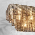Sirena Smoke Glass Rectangle Chandelier 59